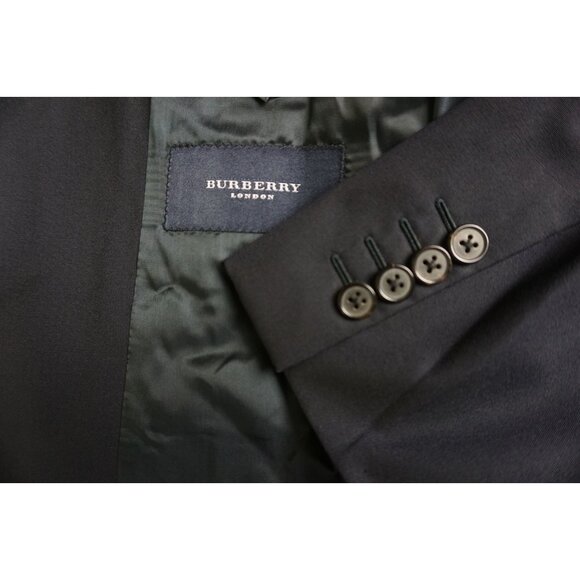Burberry London Navy Blue Wool Blend Sport Coat Jacket Sz 38R 48EU BRAND NEW